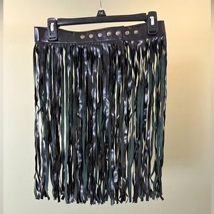Black Fringe Skirt